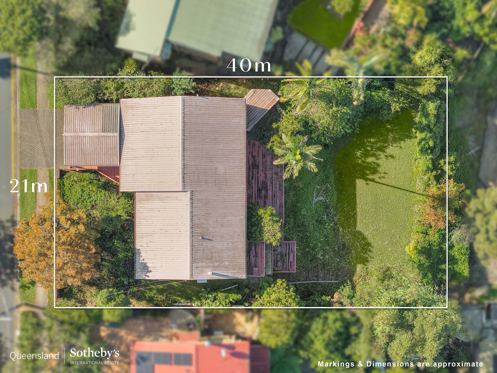 Block dimensions from above