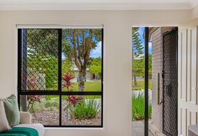 Entry opening into the open plan living and dining
