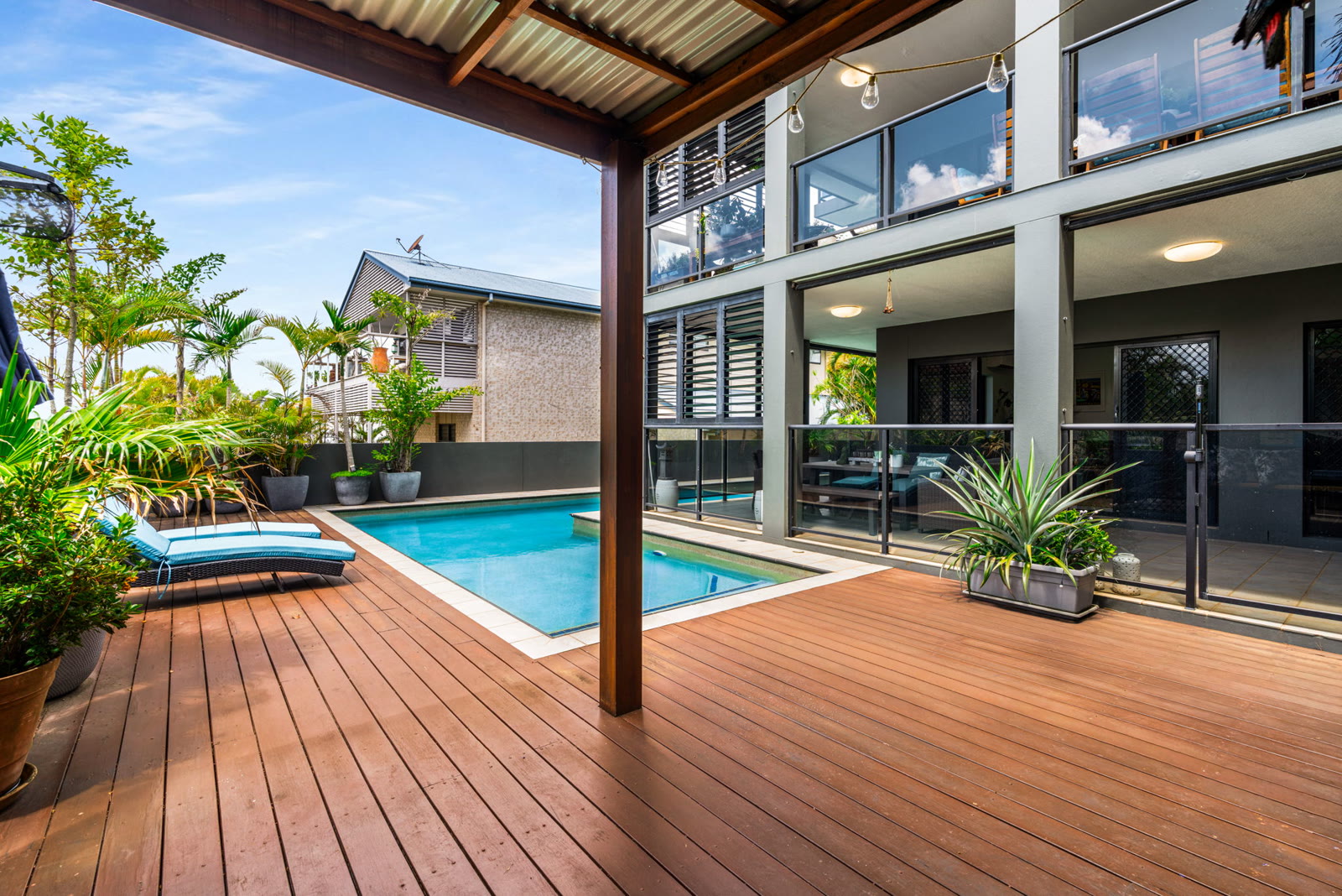Pool deck and pergola