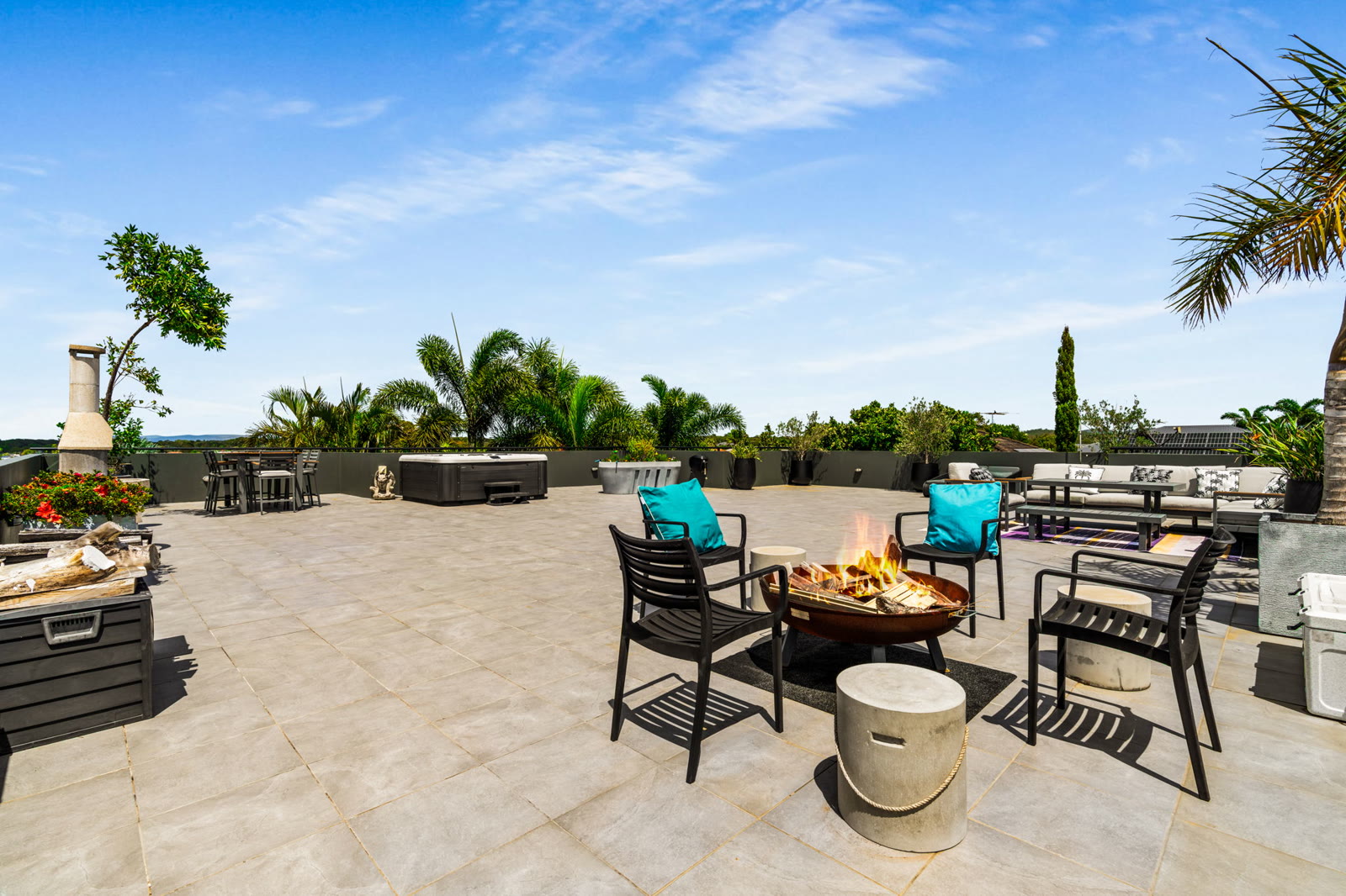 Rooftop fire pit